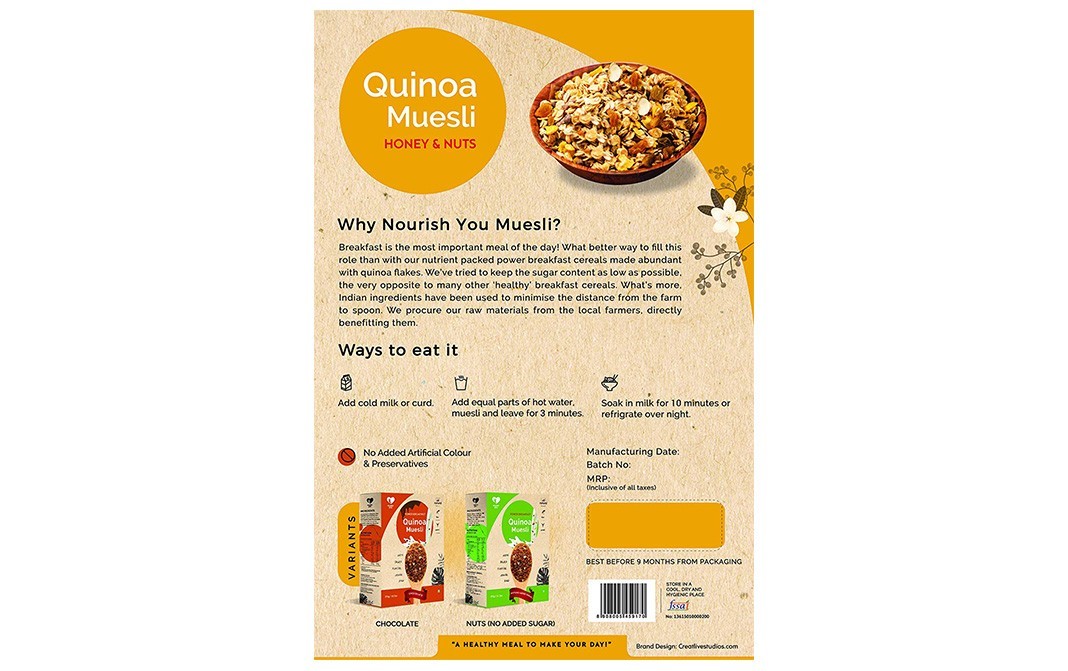 Nourish You Quinoa Muesli    Box  375 grams